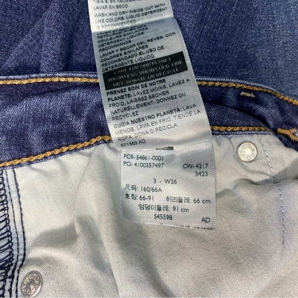 Denizen from Levi's Women's Low-Rise Blue Jeans Straight Size 3/26 - Picture 10 of 11